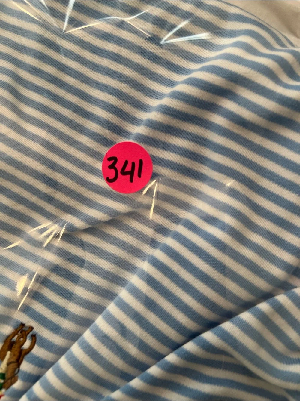 Polo by Ralph Lauren Light Blue and White Striped Polo Shirt